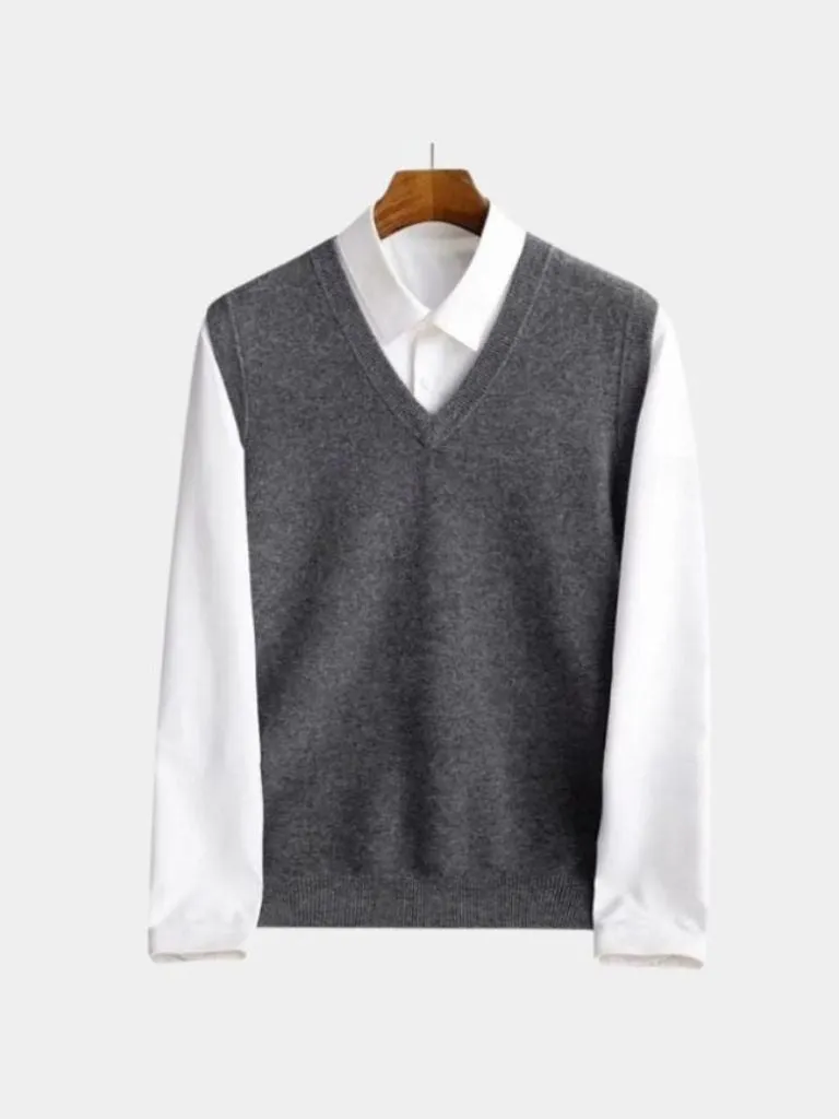 100% Merino Wool Sweater Vest - Cross & Crown