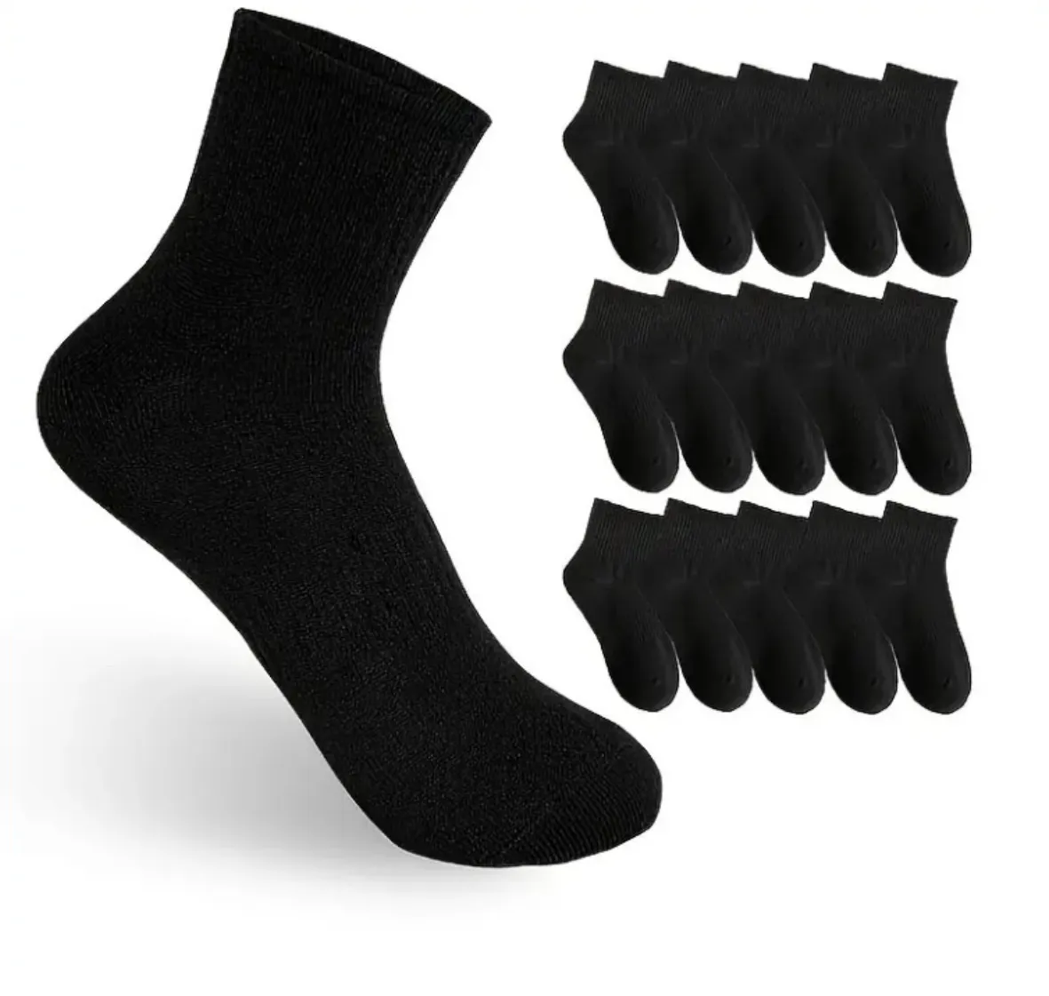 16 Pairs Women Solid Short Socks