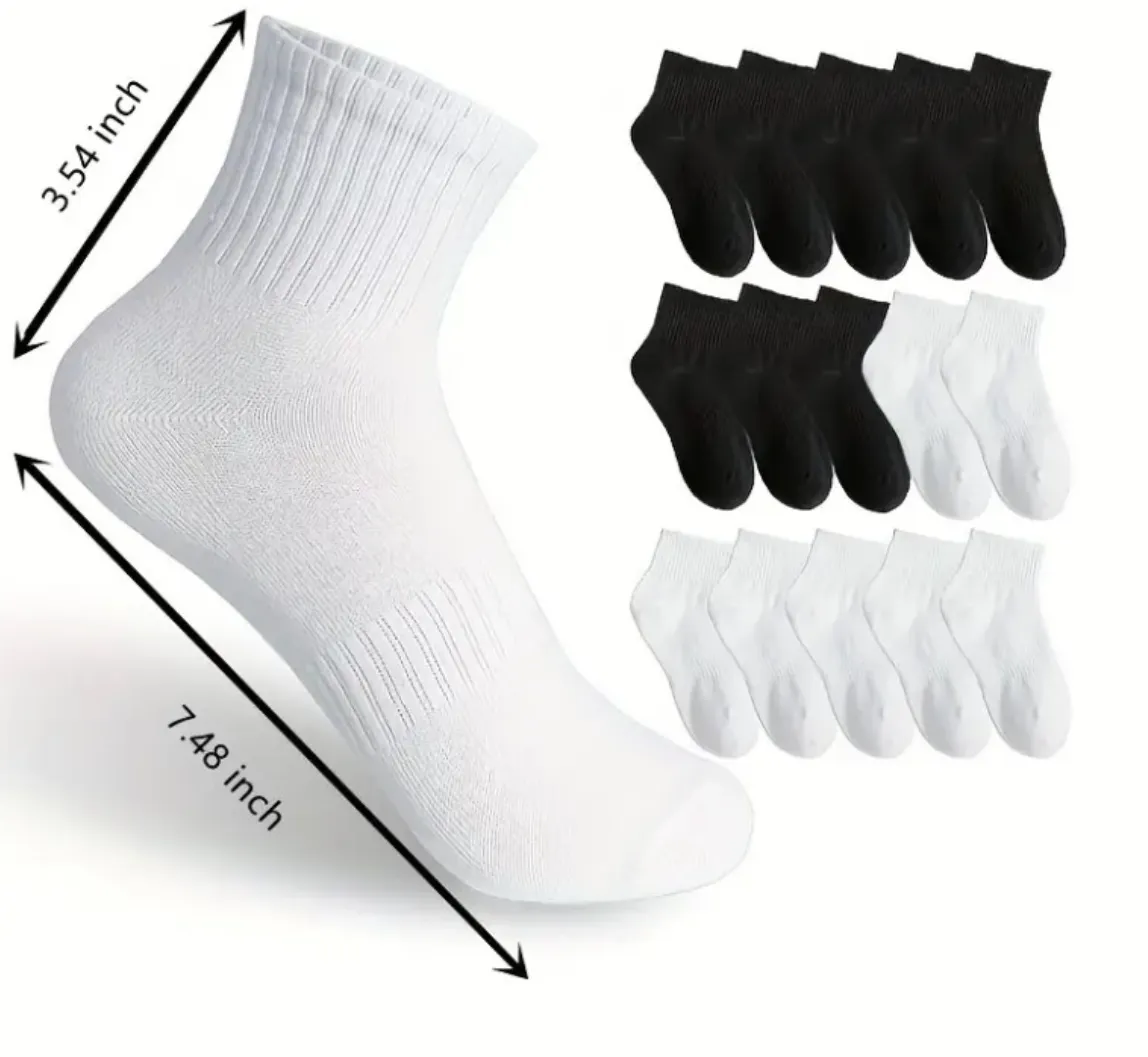 16 Pairs Women Solid Short Socks