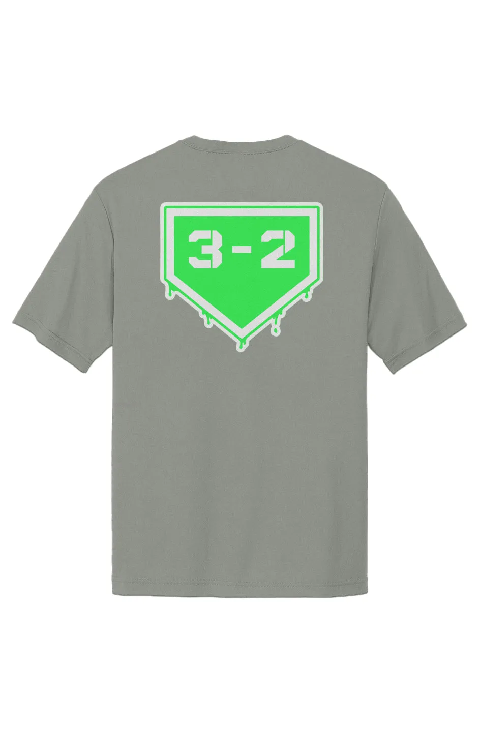 3-2 Drip Performance Tee - Lime & White