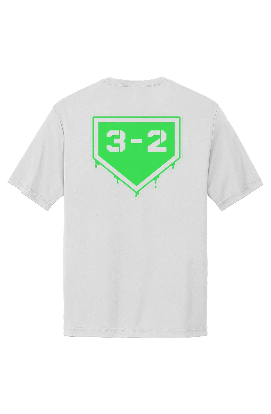 3-2 Drip Performance Tee - Lime & White