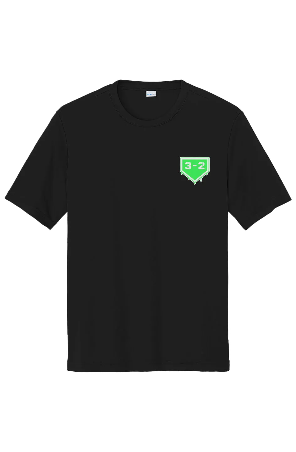 3-2 Drip Performance Tee - Lime & White