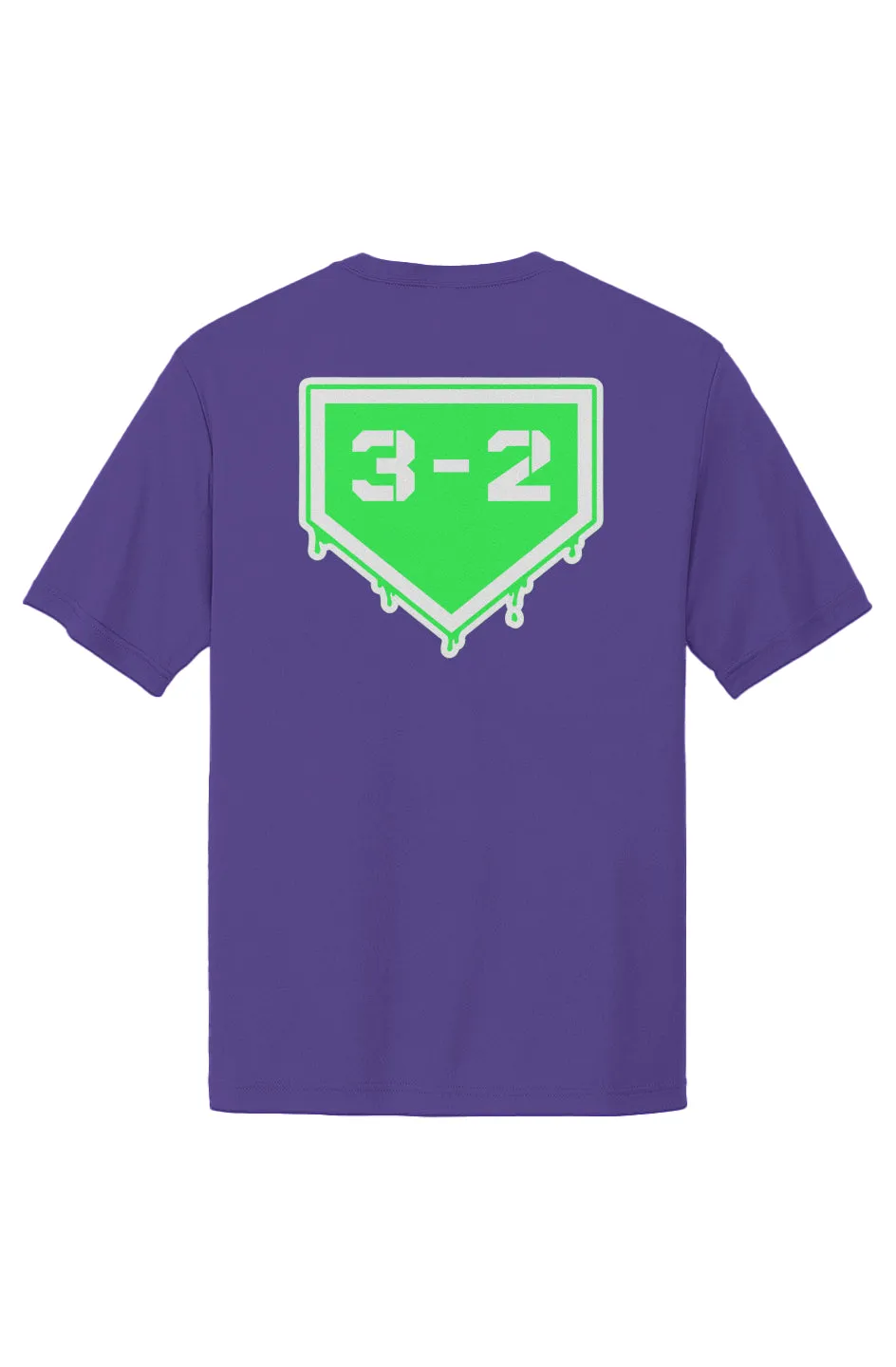 3-2 Drip Performance Tee - Lime & White