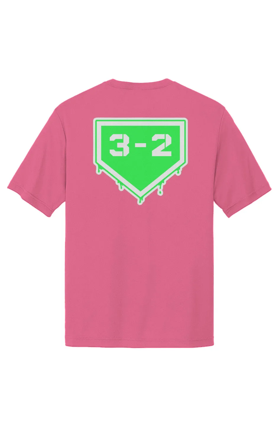 3-2 Drip Performance Tee - Lime & White