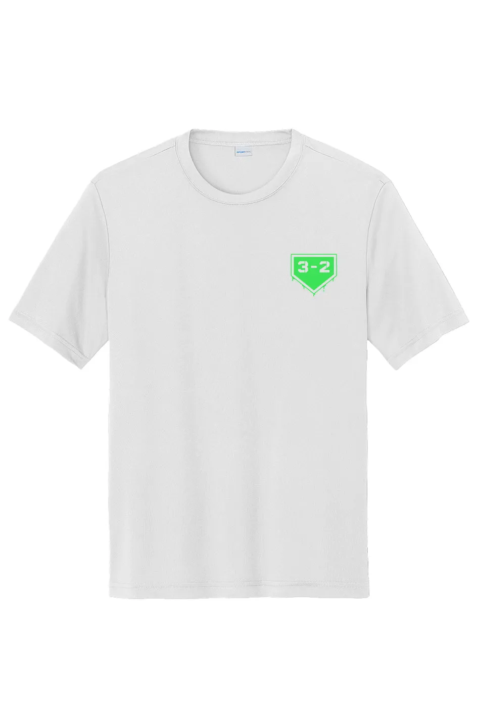 3-2 Drip Performance Tee - Lime & White