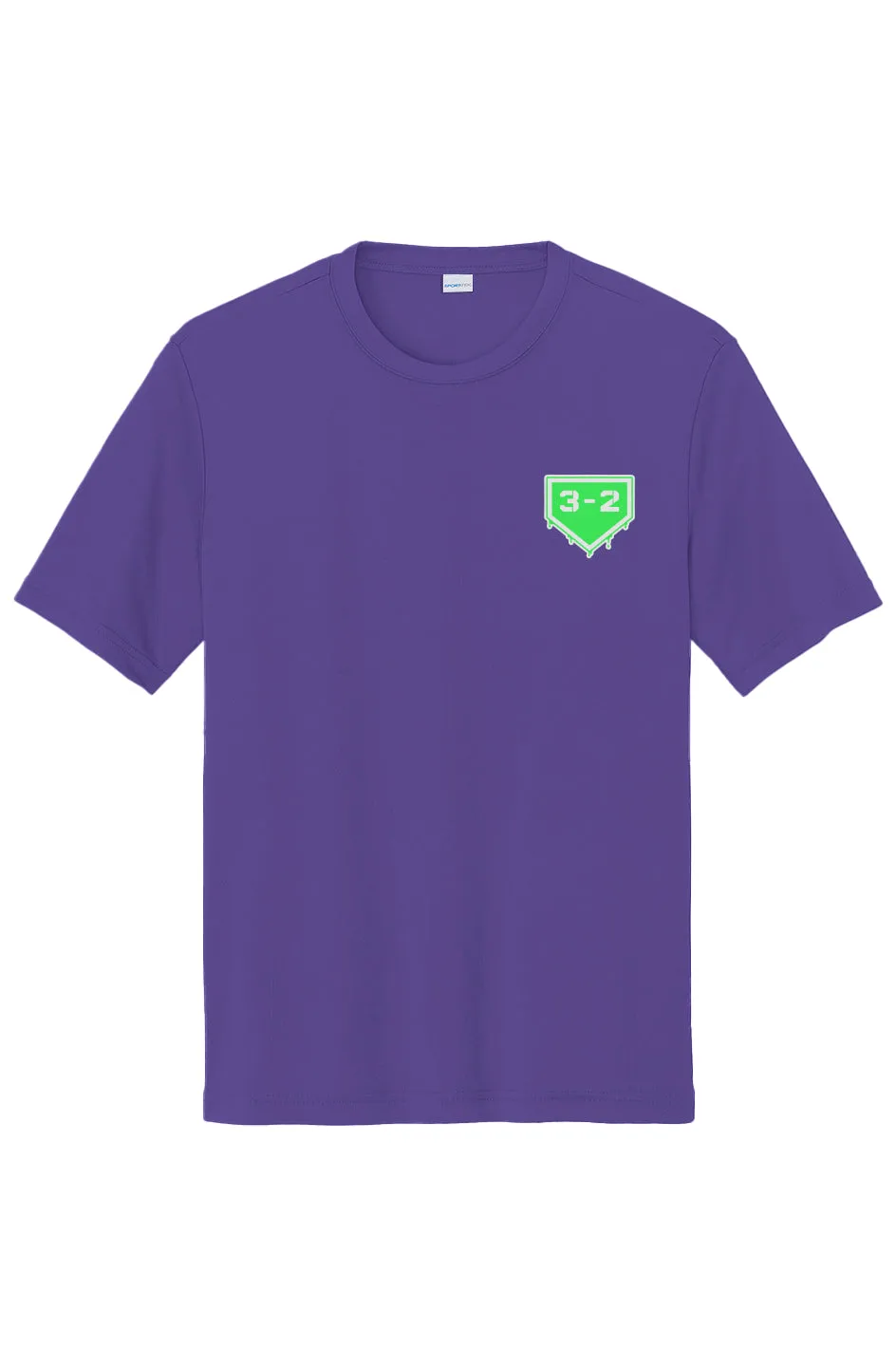 3-2 Drip Performance Tee - Lime & White