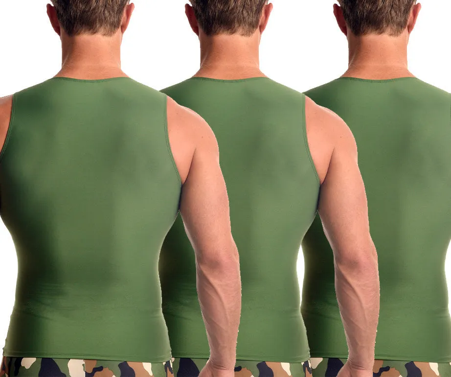 3-Pack Insta Slim Activewear Compression Muscle Tank Shirt MA0003BT by InstantFigure - InstaSlim - InstantRecoveryMD