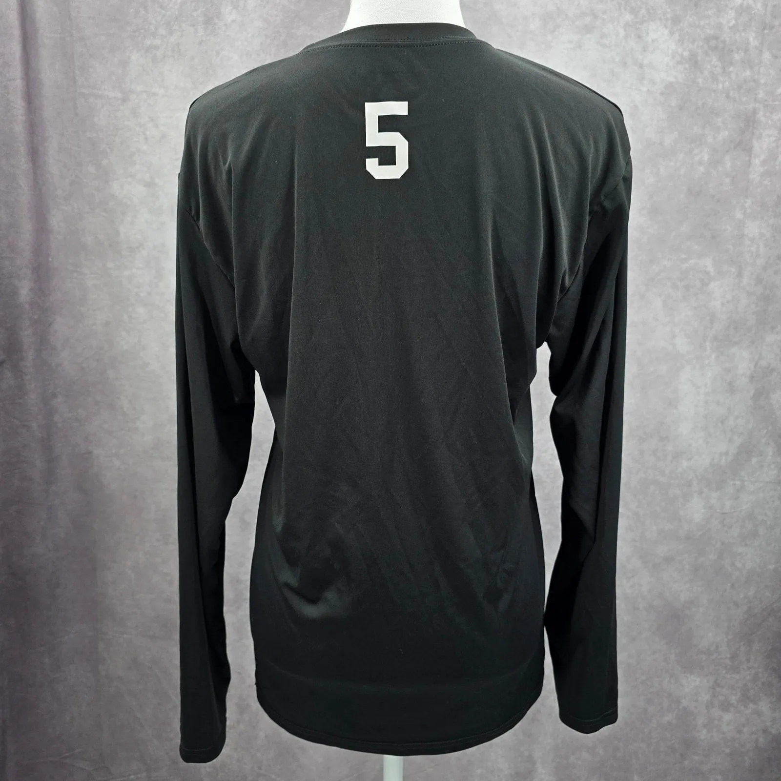 A4 Black Long Sleeve Lady Pirates Basketball Activewear Top Small