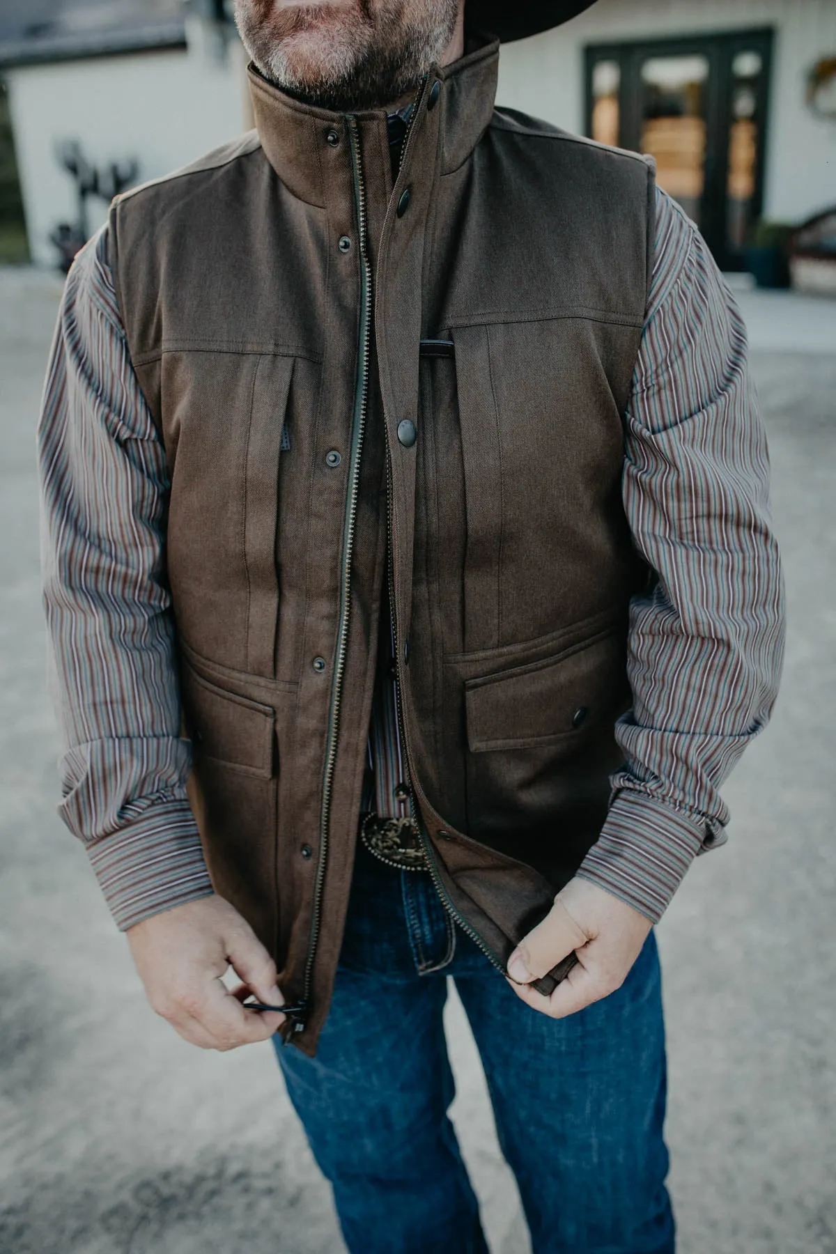 'Abilene' Men's Ariat Brown Vest (S-XXL)