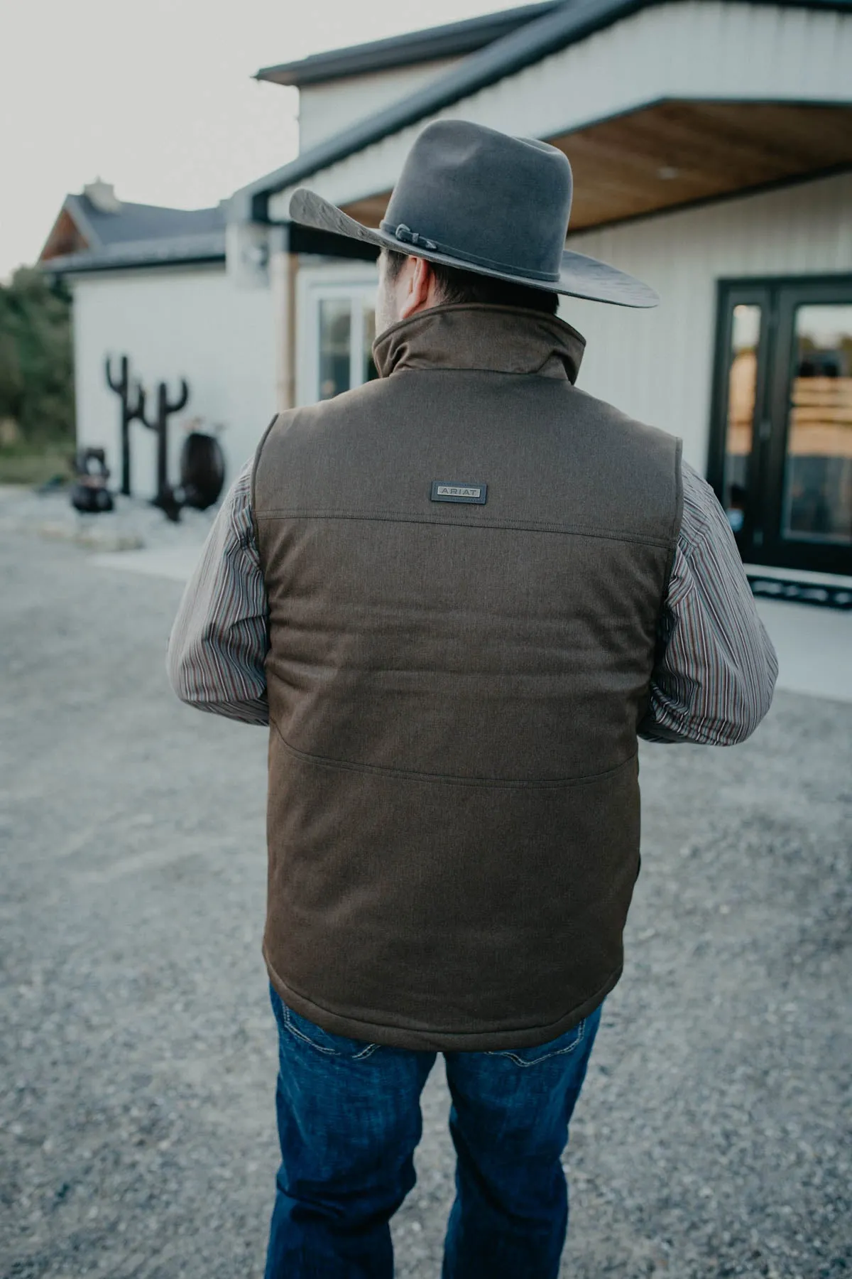 'Abilene' Men's Ariat Brown Vest (S-XXL)
