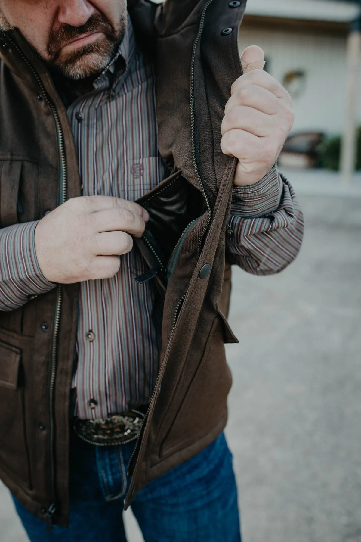 'Abilene' Men's Ariat Brown Vest (S-XXL)