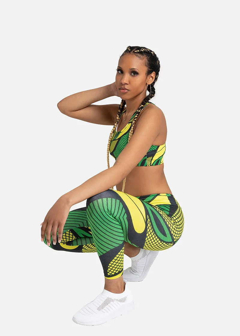 Alake African Print  Seamless Sports Bra- plus size available