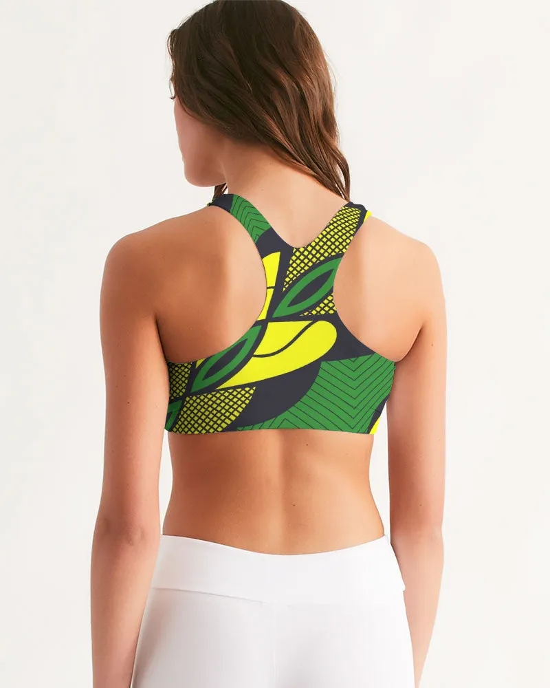 Alake African Print  Seamless Sports Bra- plus size available