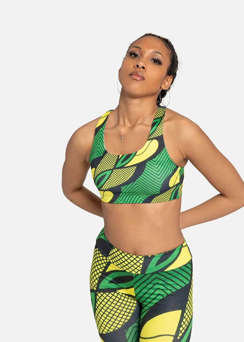 Alake African Print  Seamless Sports Bra- plus size available
