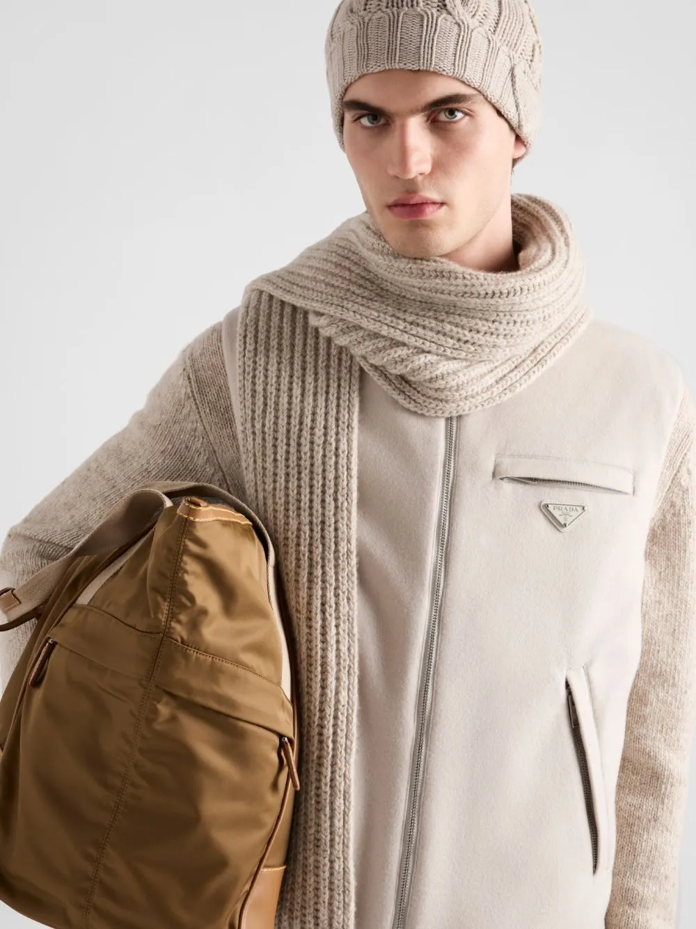 Albino White Cashmere Down Vest