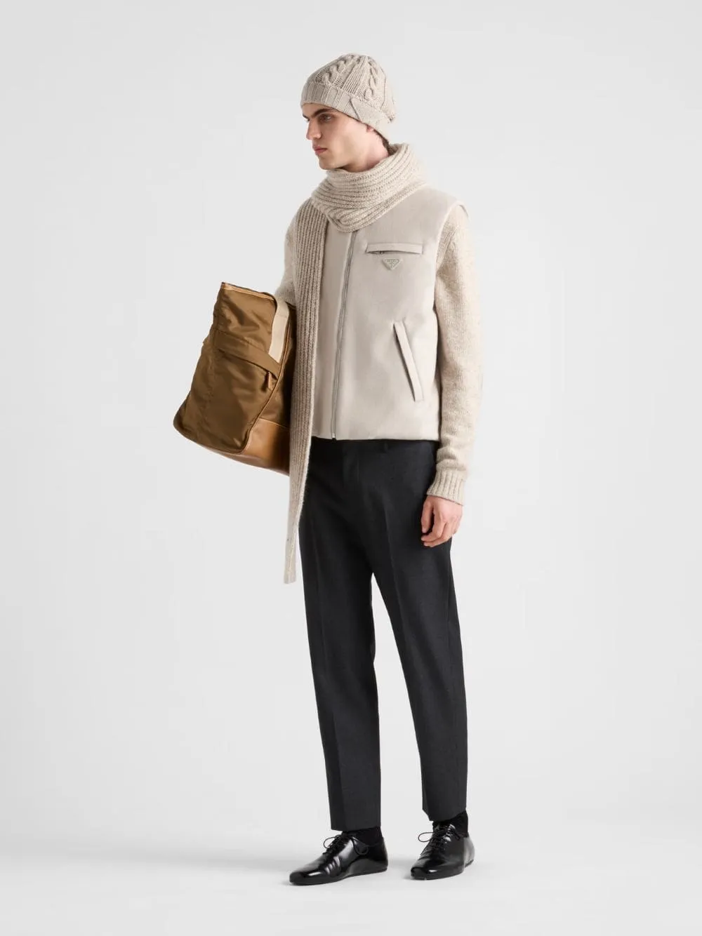 Albino White Cashmere Down Vest