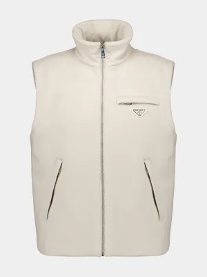 Albino White Cashmere Down Vest