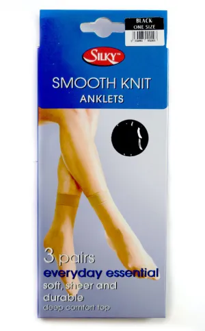Anklets - Smooth Knit (One Size) - 3prs