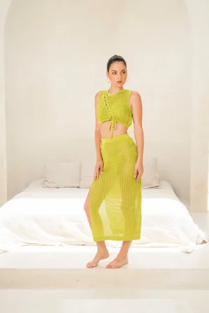 Ariel Knit Set - Lime Green