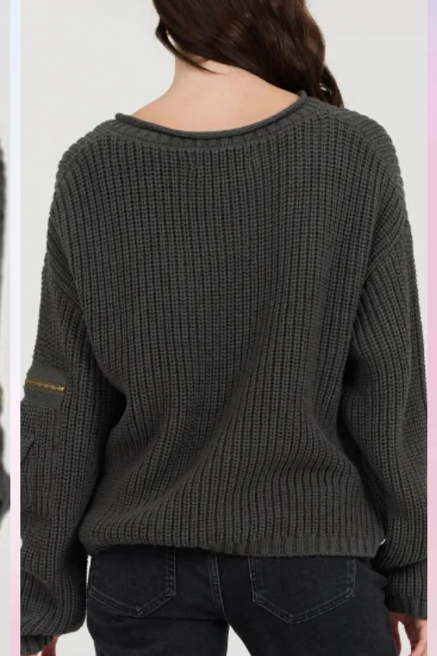 Asymmetrical Neck Sweater