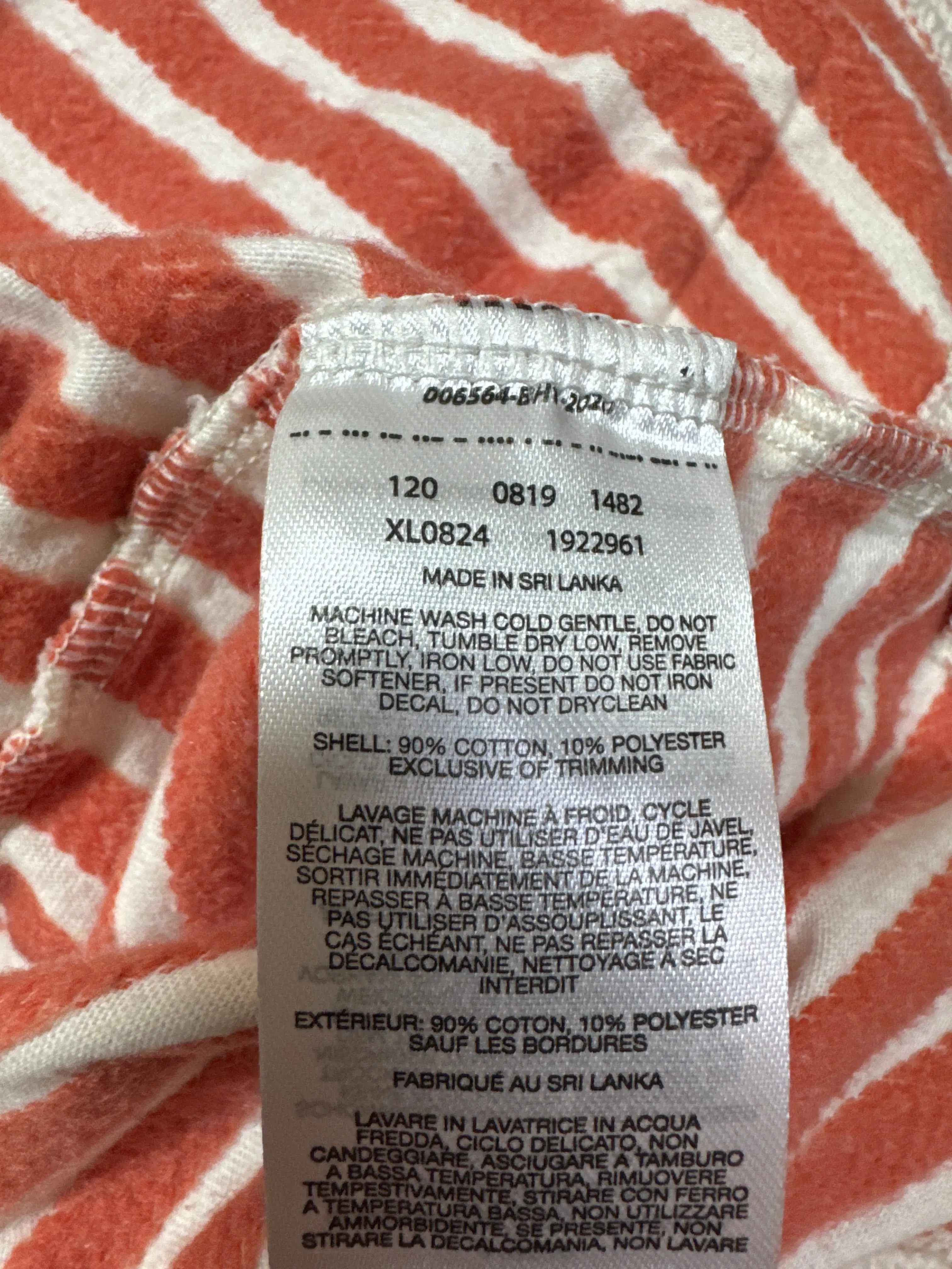Athletic Top Long Sleeve Hoodie By Columbia In Orange & White, Size: S