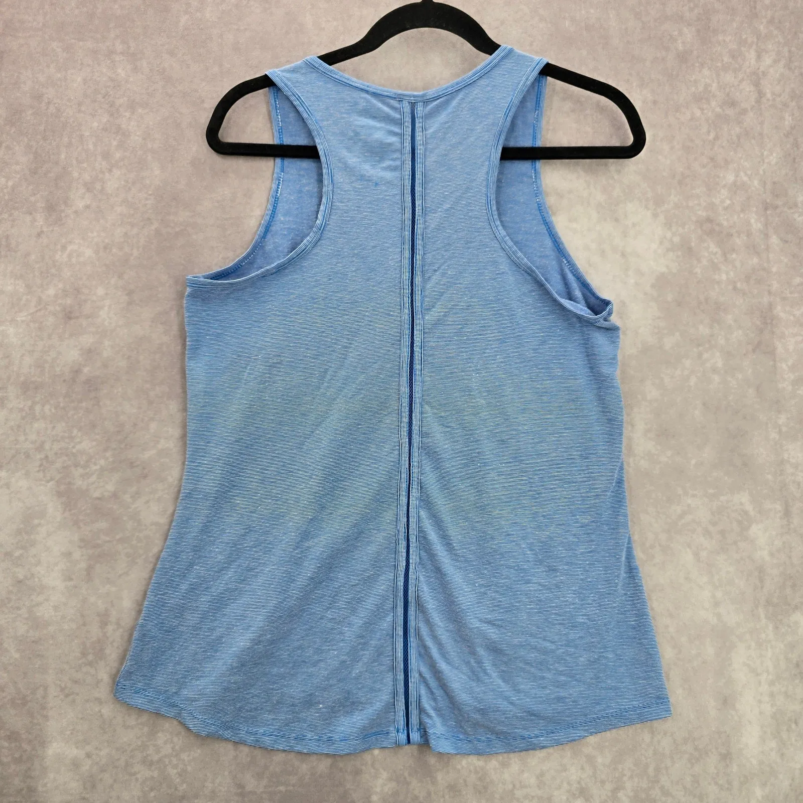 Avia Blue Stripe Athletic Activewear Tank Top Medium