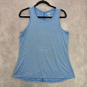 Avia Blue Stripe Athletic Activewear Tank Top Medium