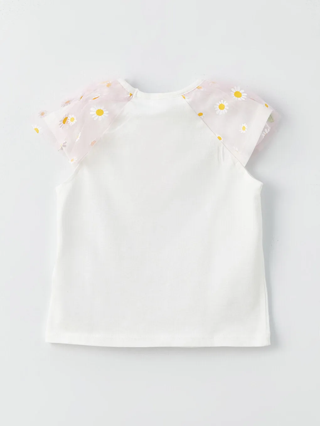Baby Girl Floral Patterned T-Shirt and Shorts and Skirt 2-Piece Set