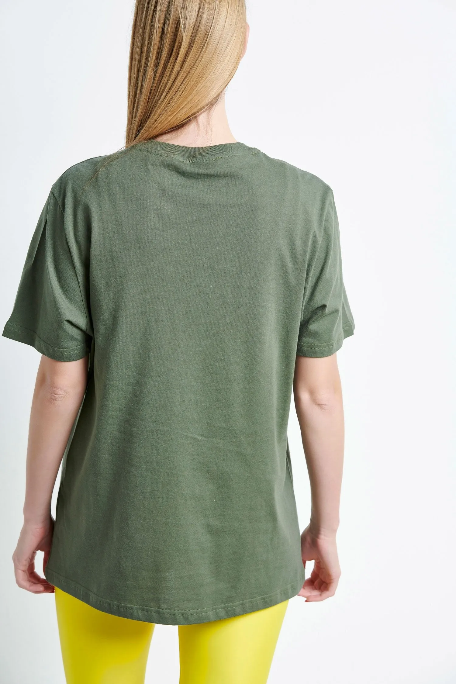 Basic T-shirt από οργανικό βαμβάκι | Χακί