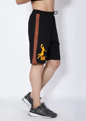 Black Orange Basketball Shorts