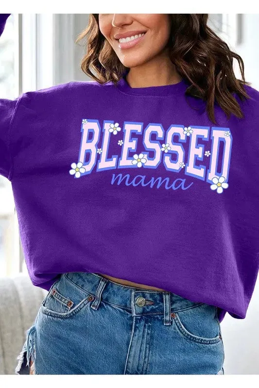 Blessed Mama Oversized Graphic Sweatshirt