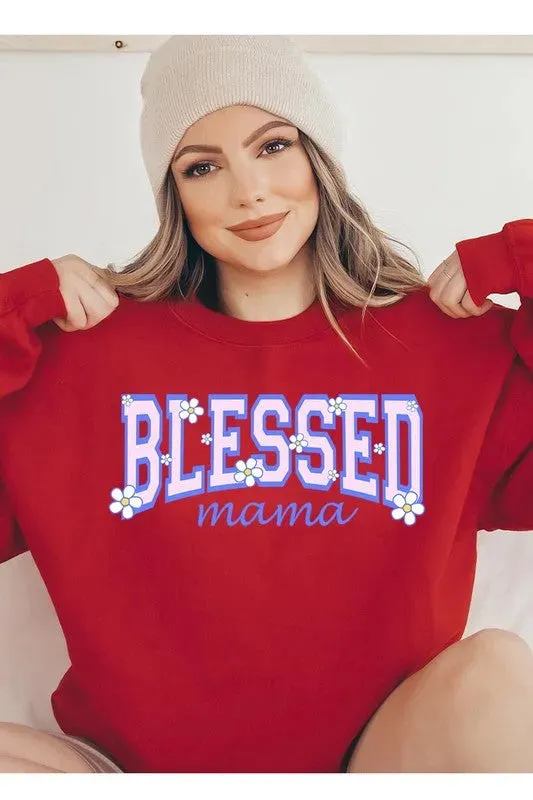 Blessed Mama Oversized Graphic Sweatshirt