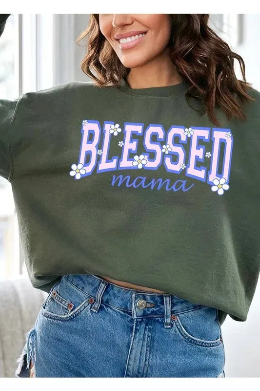Blessed Mama Oversized Graphic Sweatshirt