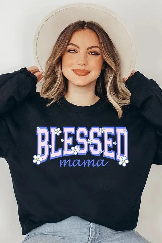 Blessed Mama Oversized Graphic Sweatshirt