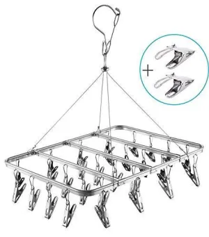 Bojly Drying Hanger Rack Foldable Clip and Laundry for Drying Clothes Socks Towels Lingerie Underwear