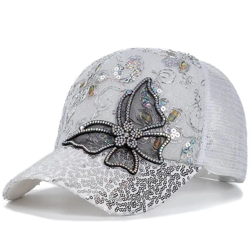 Butterfly Flower Pendant Baseball Cap