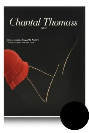 CHANTAL THOMASS BACK SEAM Black Opaque Hold Ups