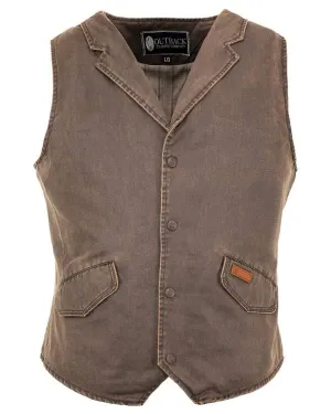 CL2835-XL-Brown Vest "Arkansas" Vintage w/Collar