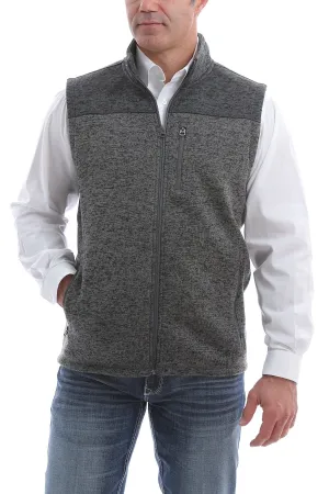 CLMWV1234001-M-Grey Vest Cinch Mens Sweater Soft Style