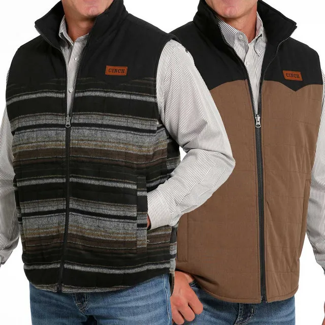 CLMWV1576003-Blk/Brwn Cinch Mens Reversible Vest