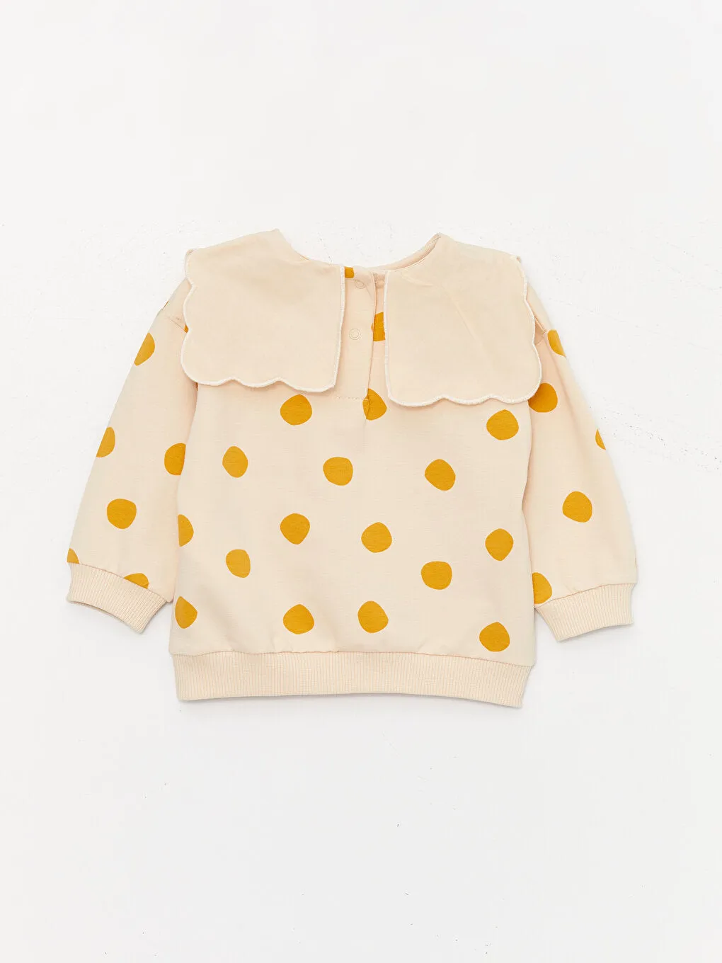 Crew Neck Long Sleeve Patterned Baby Girl Sweatshirt and Tights 2-Piece Set