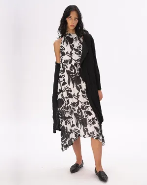 Crinkled Cotton Linen Button Down Duster