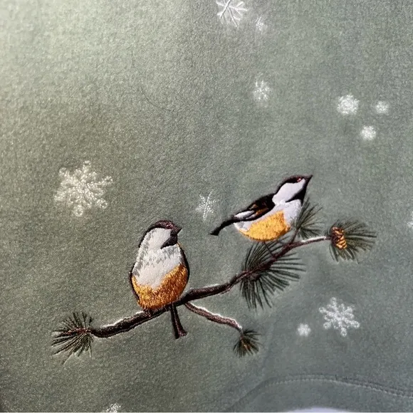 Croft &amp; Barrow bundle of 2 zip bird sweater size PXL