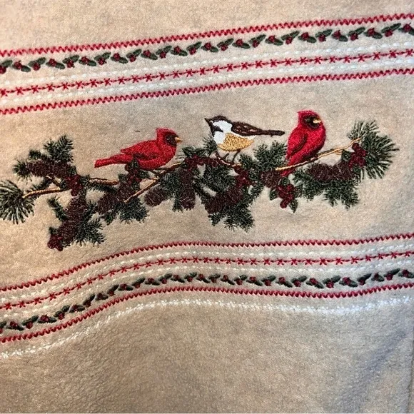 Croft &amp; Barrow bundle of 2 zip bird sweater size PXL