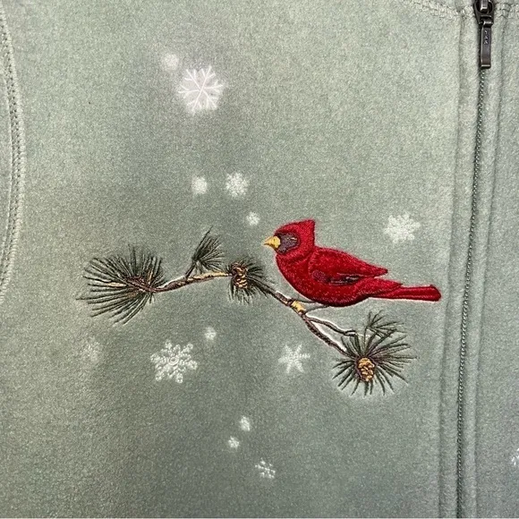 Croft &amp; Barrow bundle of 2 zip bird sweater size PXL