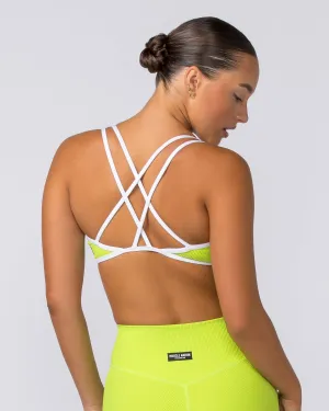 Curves Rib Bralette - Cyber Lime