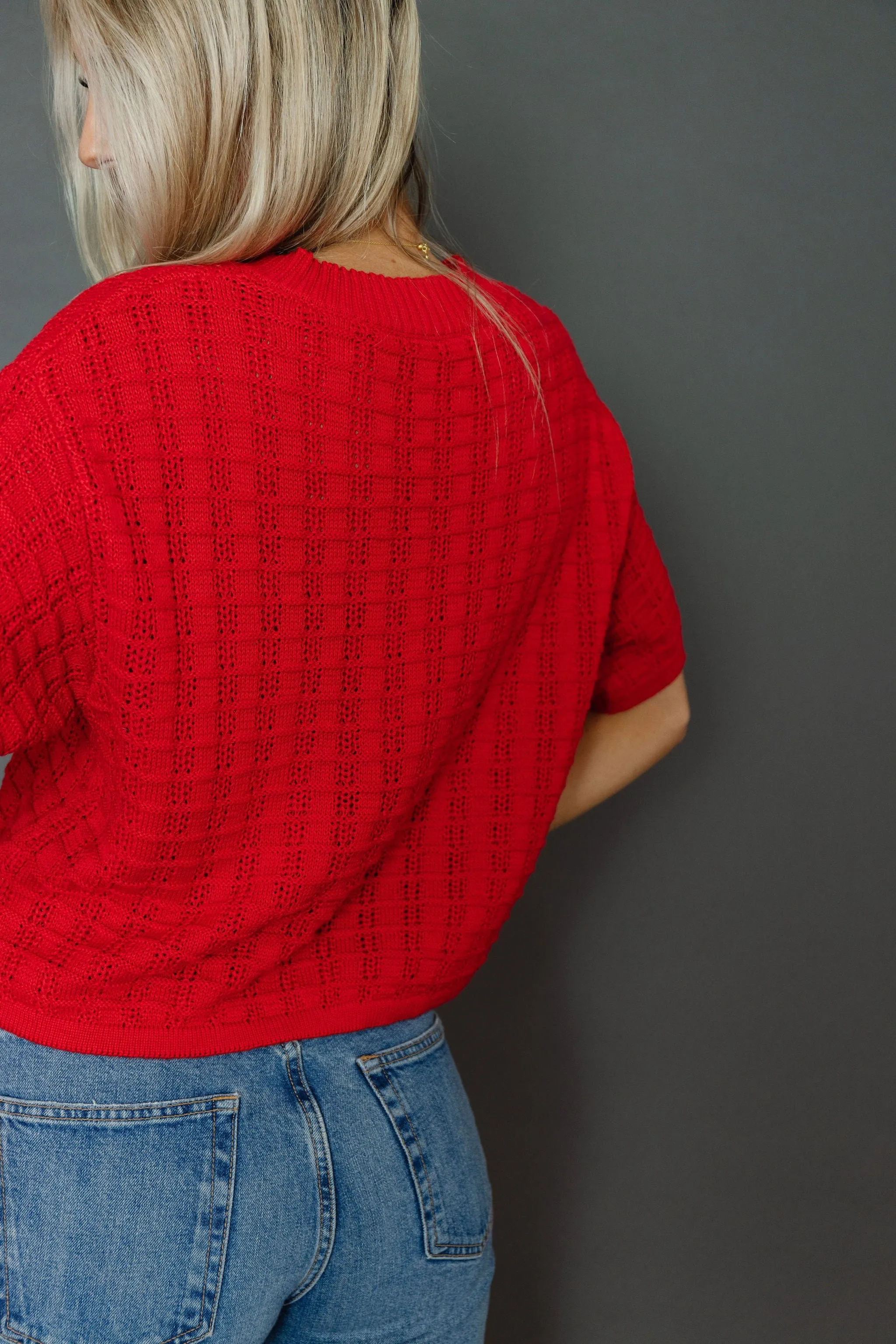 Dana Pointe Cardigan in Poppy