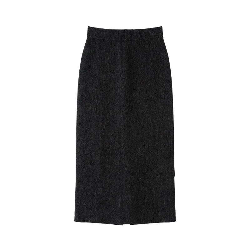 Dark Gray Knitted Ensemble