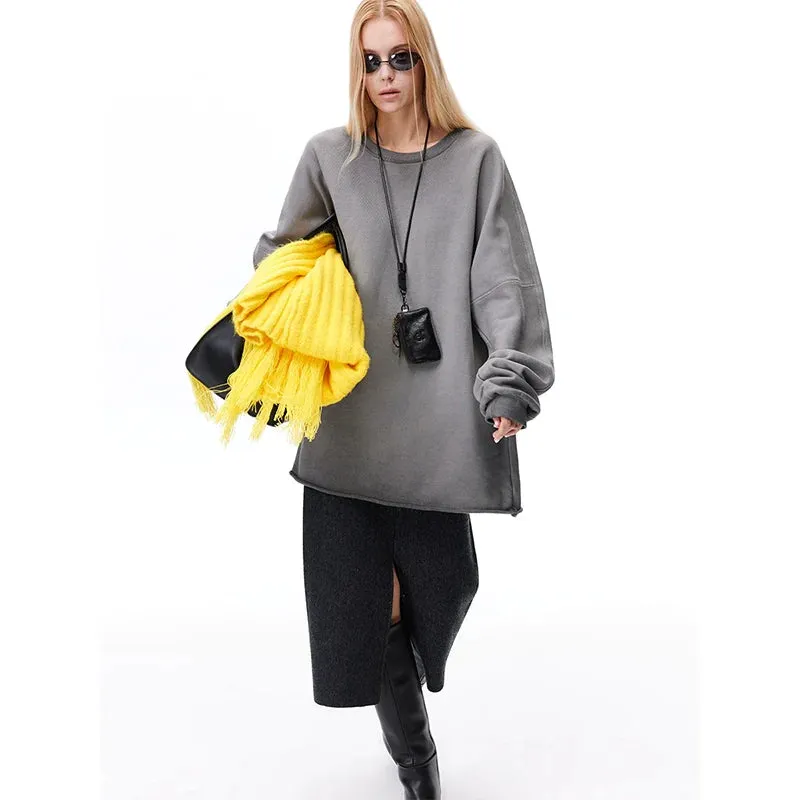Dark Gray Knitted Ensemble