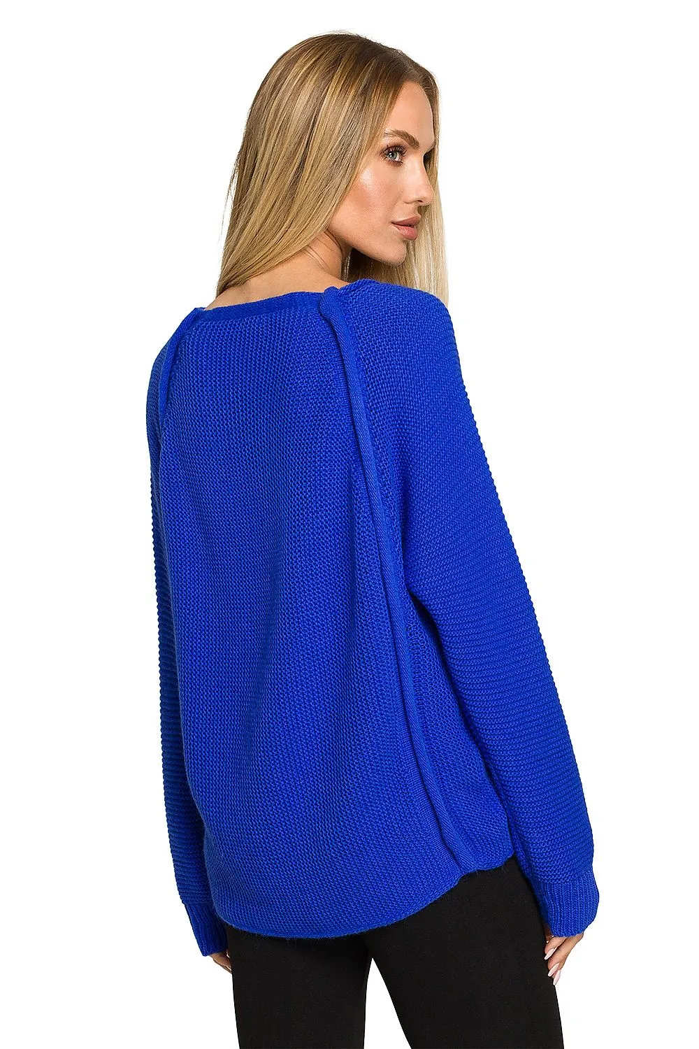 Decorative Button Oversized Sweater